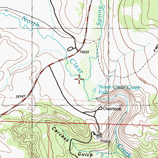 Topographic Map of Spring Creek, CO