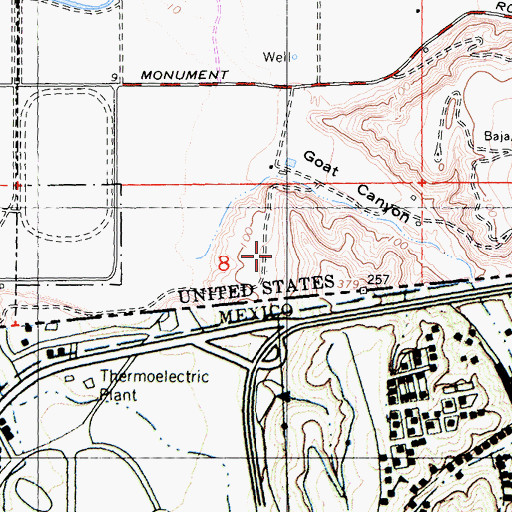 Topographic Map of International Park, CA
