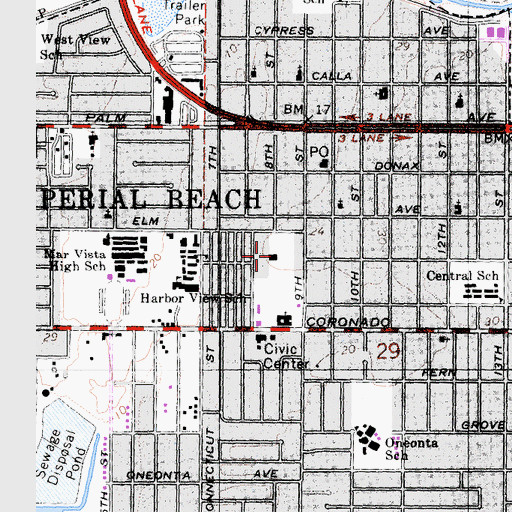 Topographic Map of Marina Vista Park, CA