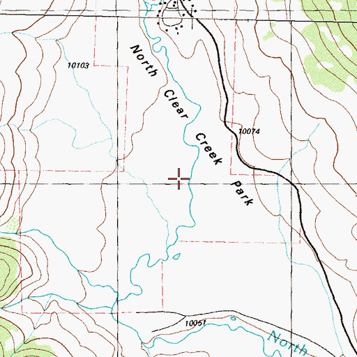 Topographic Map of North Clear Creek Park, CO