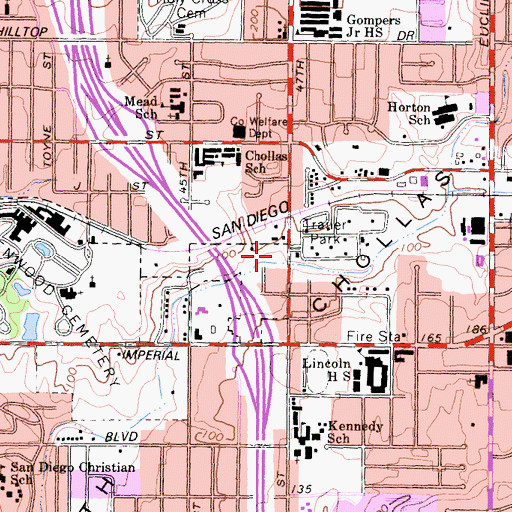 Topographic Map of Church of God, CA
