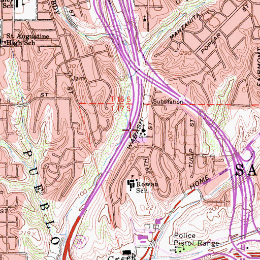 Topographic Map of Church of the Brethren, CA