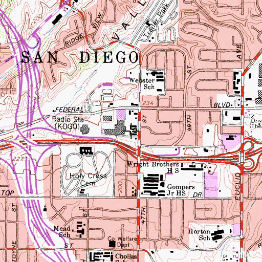 Topographic Map of Holy Ghost Deliverance Church, CA