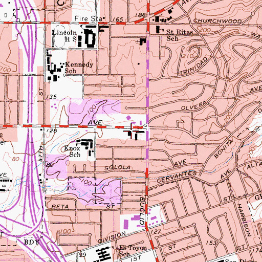 Topographic Map of Kings Kingdom Ministries, CA