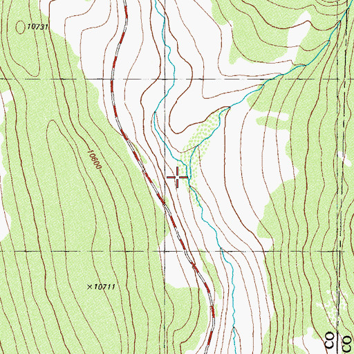Topographic Map of Mesa Creek, CO