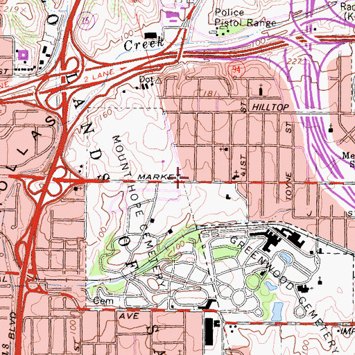 Topographic Map of Macedonia Baptist Church, CA