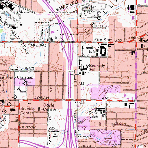 Topographic Map of Mount Erie Baptist Church, CA