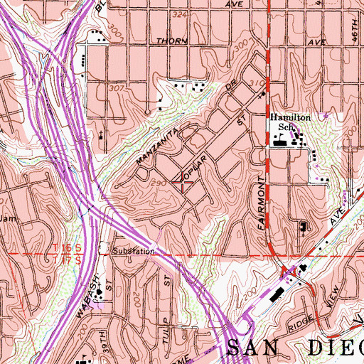Topographic Map of Saint Gregory Antiochian Church, CA