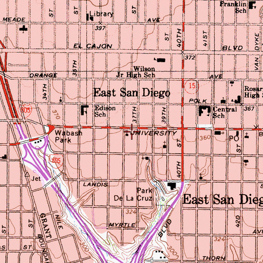 Topographic Map of Temple of Divine Prophecy, CA