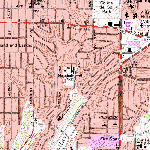 Topographic Map of Unity Daily Word Church, CA