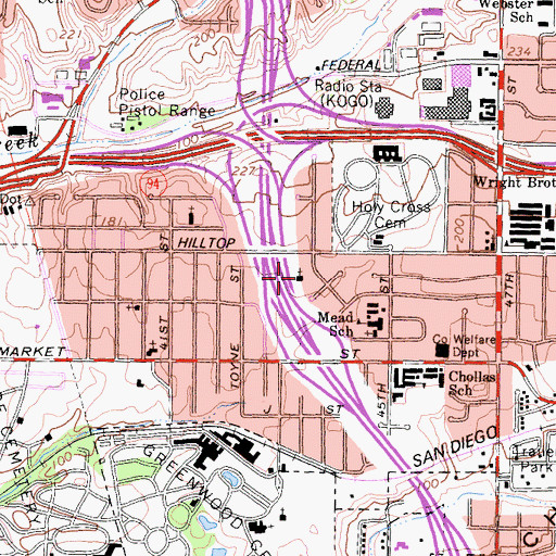 Topographic Map of Wat Lao Buddaharam, CA