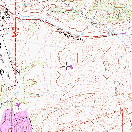 Topographic Map of Sharp Chula Vista Medical Center, CA