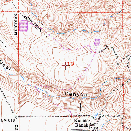 Topographic Map of East Mesa Detention Facility, CA