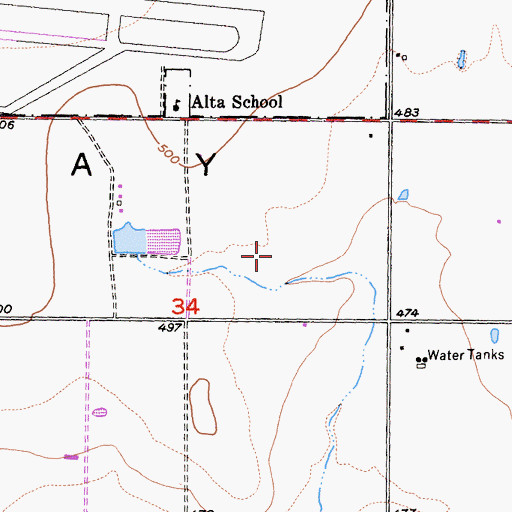 Topographic Map of Empire Center, CA