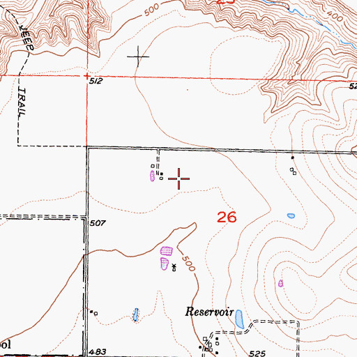 Topographic Map of La Media Business Park, CA
