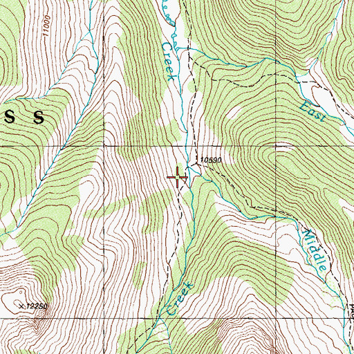 Topographic Map of West Mineral Creek, CO