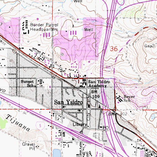 Topographic Map of Our Lady of Mount Carmel Catholic Church, CA