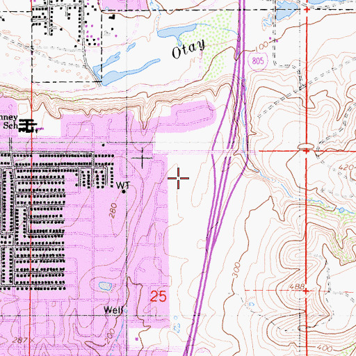 Topographic Map of Palm Ridge Park, CA