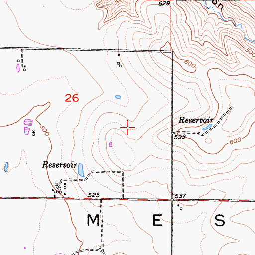 Topographic Map of Piper Ranch Business Park, CA