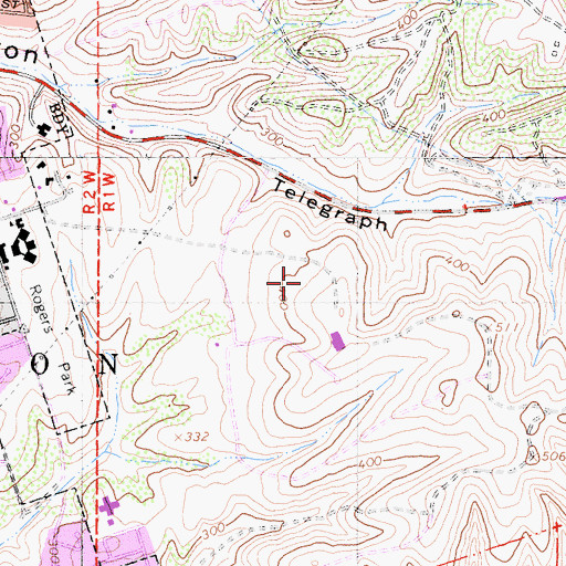 Topographic Map of Sunbow Park, CA