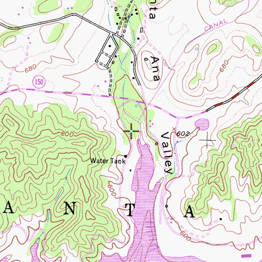 Topographic Map of Camp C, CA