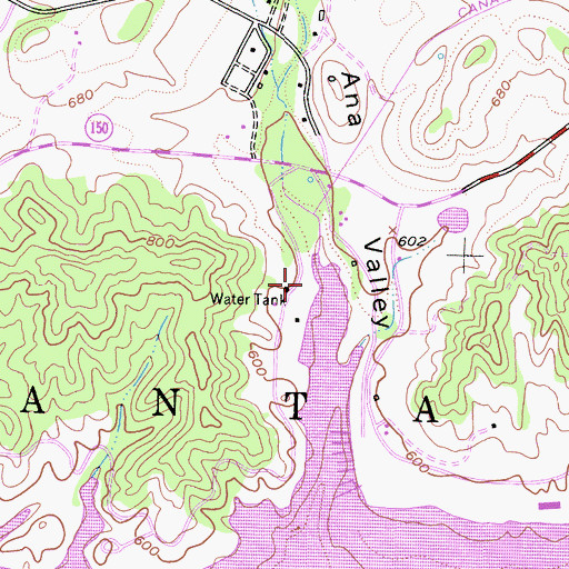 Topographic Map of Camp F, CA