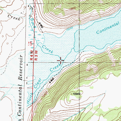Topographic Map of Buck Creek, CO