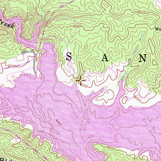 Topographic Map of Camp G, CA