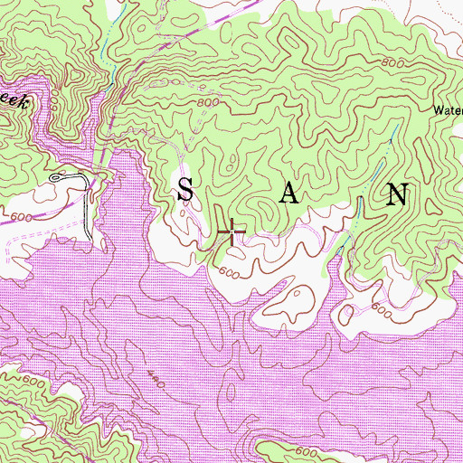 Topographic Map of Camp J, CA