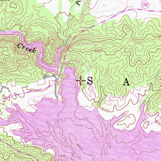 Topographic Map of Camp K, CA