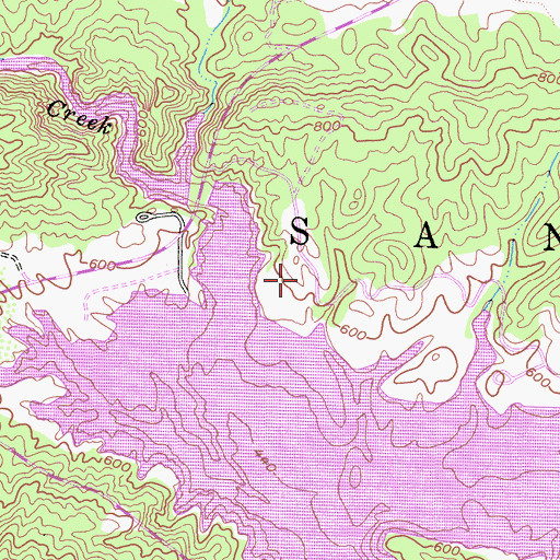 Topographic Map of Camp M, CA