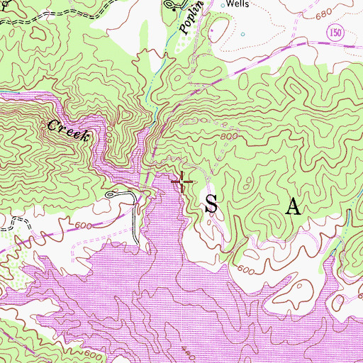 Topographic Map of Camp O, CA