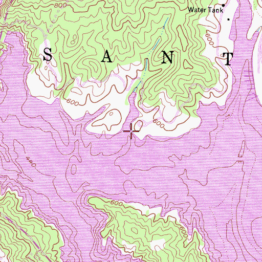 Topographic Map of Camp W, CA