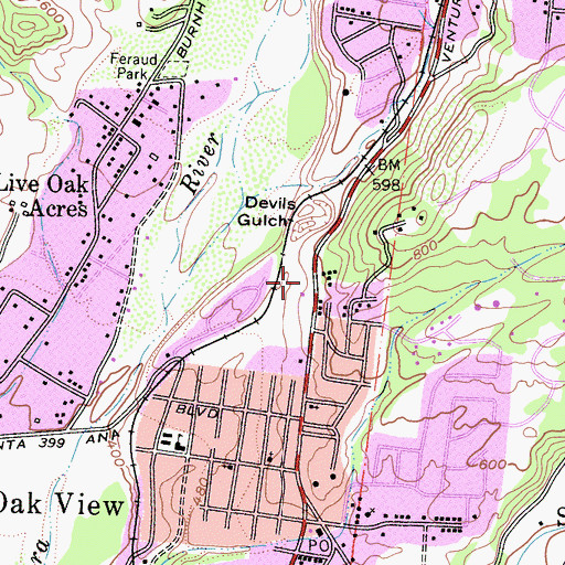 Topographic Map of Casita Municipal Water District Office, CA