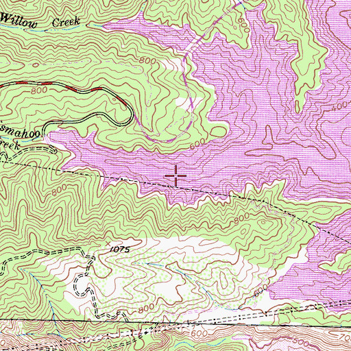 Topographic Map of Chismahoo Creek Arm, CA