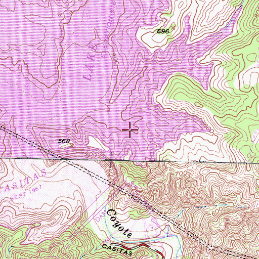 Topographic Map of Chumash Bay, CA