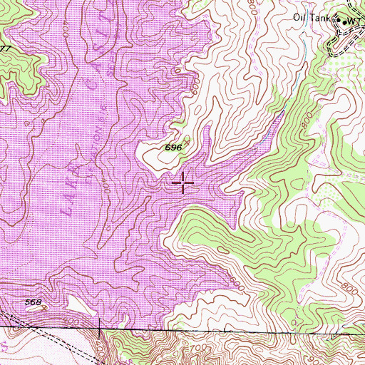 Topographic Map of Dead Horse Canyon Arm, CA
