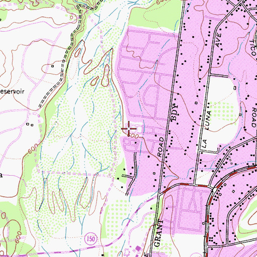 Topographic Map of El Sereno Estates Mobile Home Park, CA
