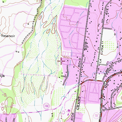 Topographic Map of Golden Oaks Mobile Home Park, CA