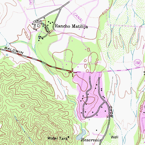 Topographic Map of Ojai Valley Childrens House, CA