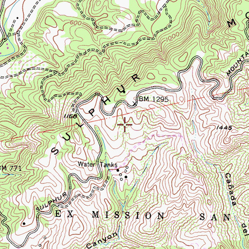 Topographic Map of Old Creek Ranch Winery, CA