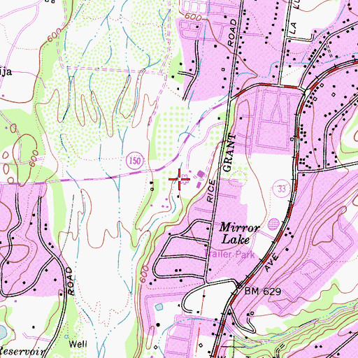 Topographic Map of Ventura County Honor Farm, CA