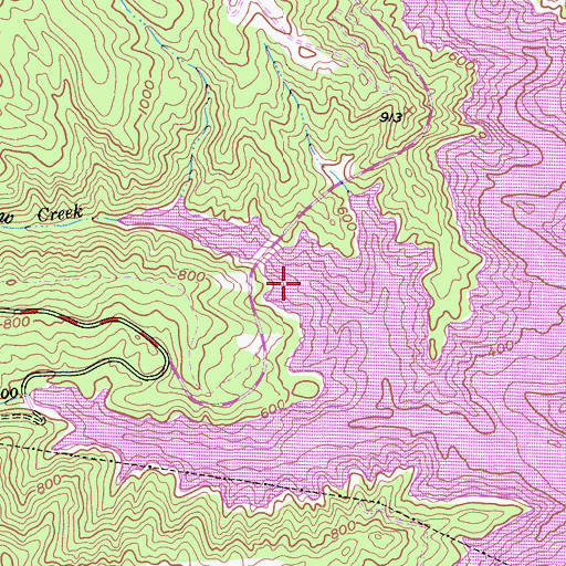 Topographic Map of Willow Creek Arm, CA