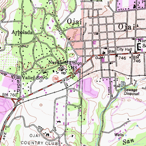 Topographic Map of The Church of Jesus Christ of Latter Day Saints, CA