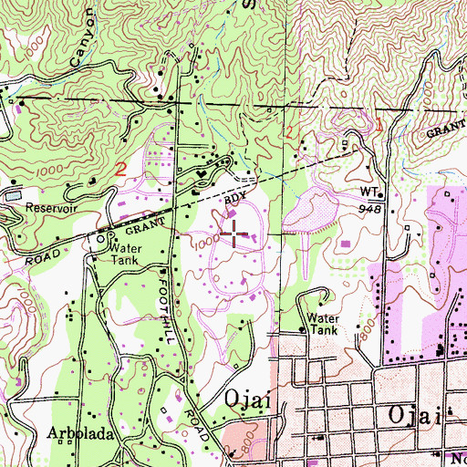 Topographic Map of Friends Worship, CA
