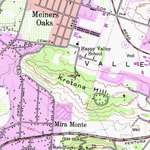 Topographic Map of Institute for Higher Education, CA