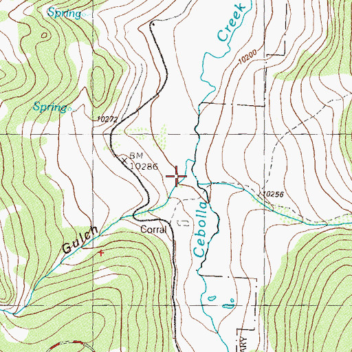 Topographic Map of Powderhorn Gulch, CO