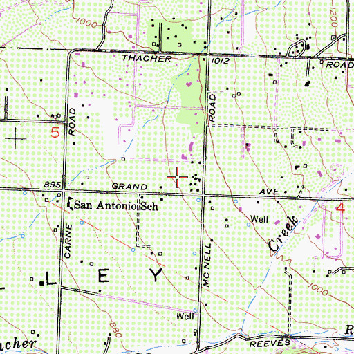 Topographic Map of Monica Ros School, CA