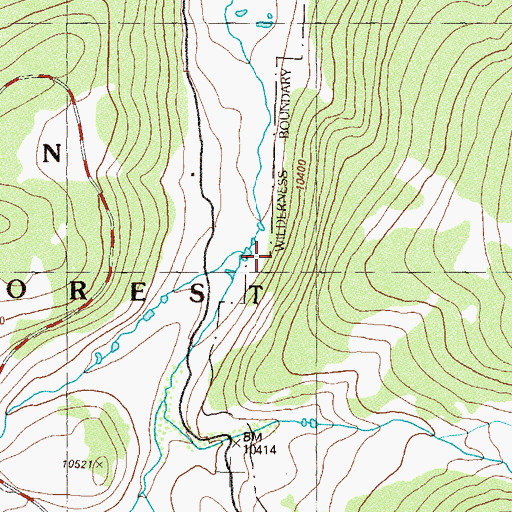 Topographic Map of West Fork Cebolla Creek, CO