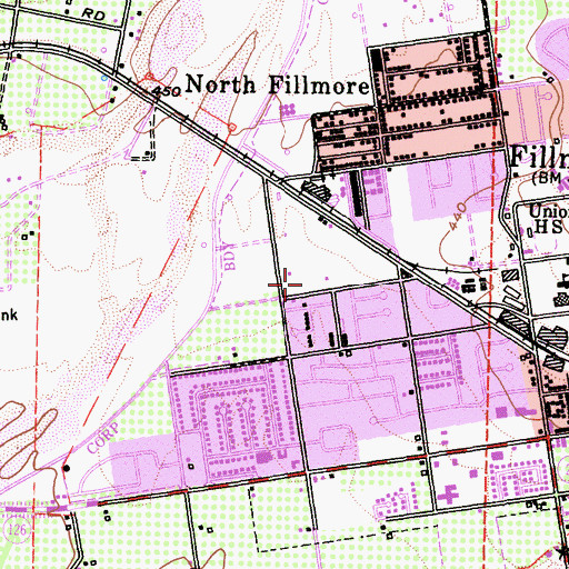 Topographic Map of The Church of Jesus Christ of Latter Day Saints, CA